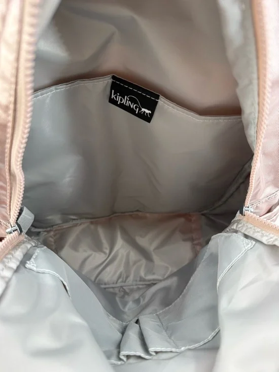 Kipling Charnell 11.5" LapTop Rose Gold Metallic Backpack with Monkey Charm - Picture 4 of 17